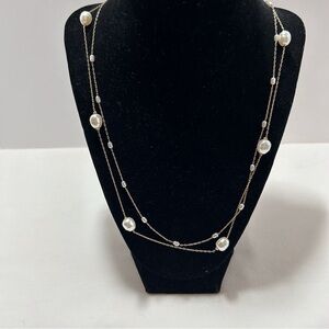 Stella & Dot Sculptural Pearl Garden Station  Necklace